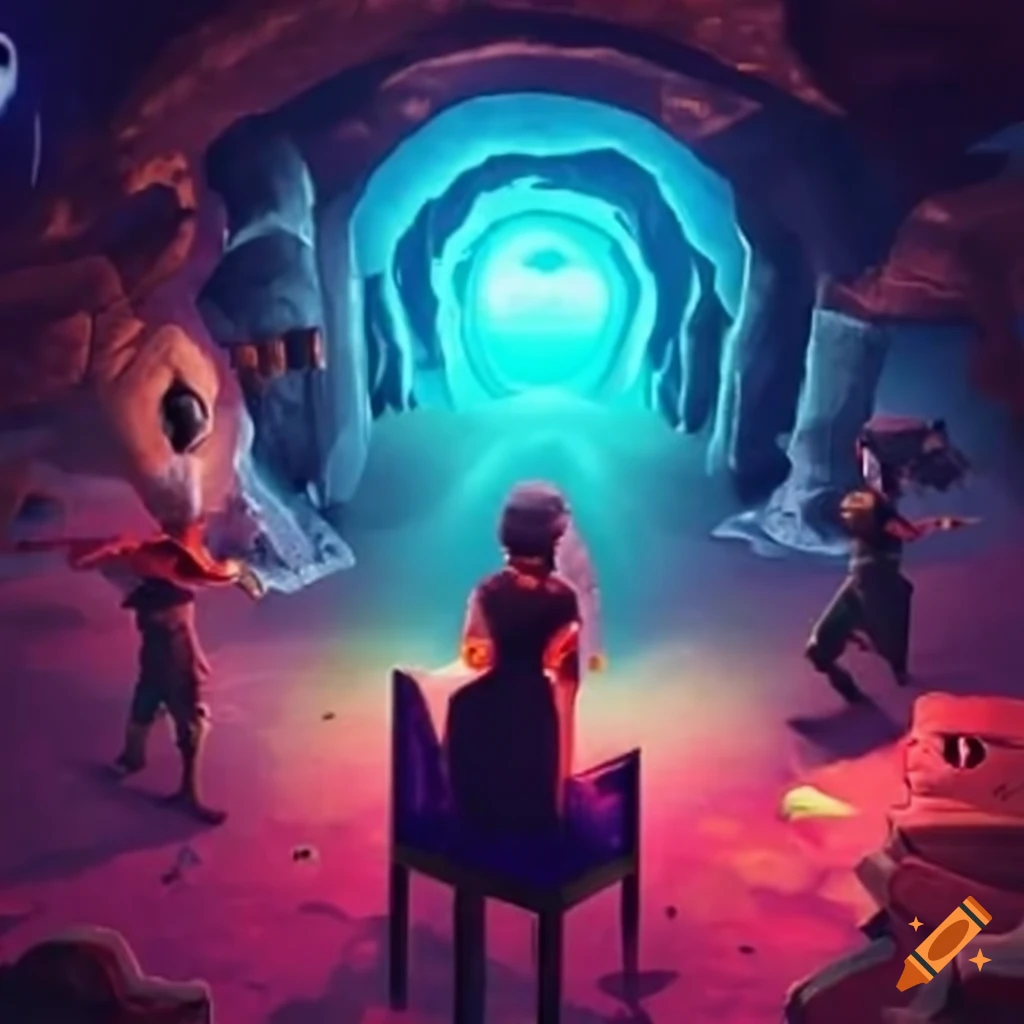 Illustration of friends playing a cooperative video game