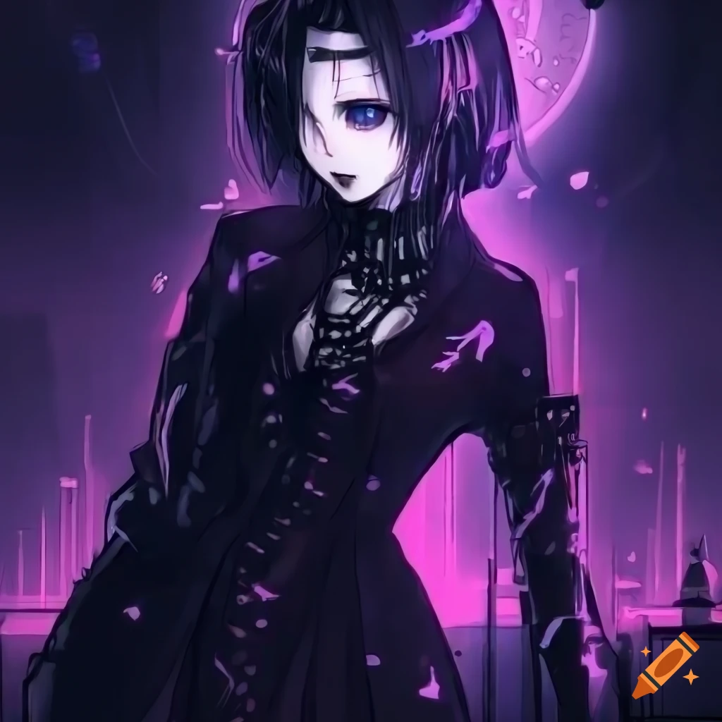 Goth Mother In Cyberpunk Wonderland On Craiyon