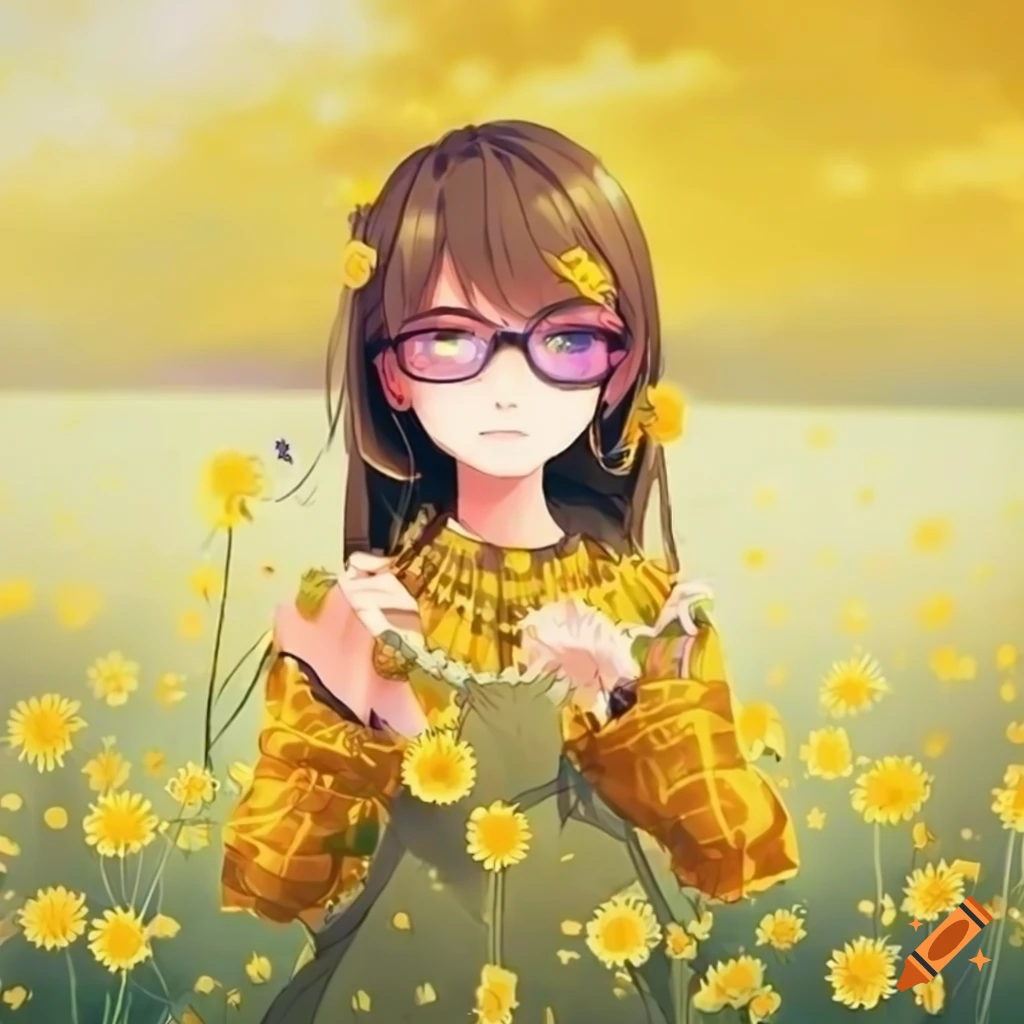 Athah Anime Girl Long Hair Cloud Flower Dandelion 13*19 inches Wall Poster  Matte Finish Paper Print - Animation & Cartoons posters in India - Buy art,  film, design, movie, music, nature and
