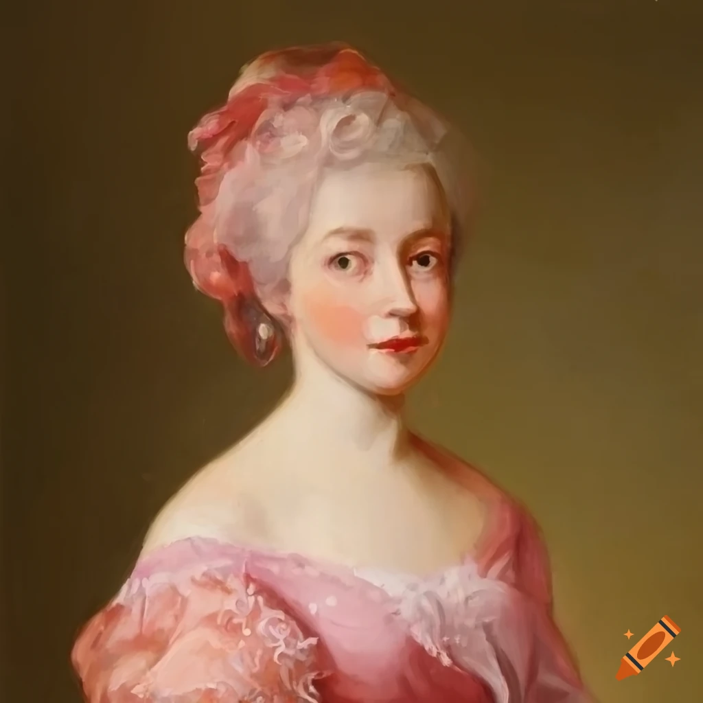 portrait of a pink dressed princess from the Renaissance