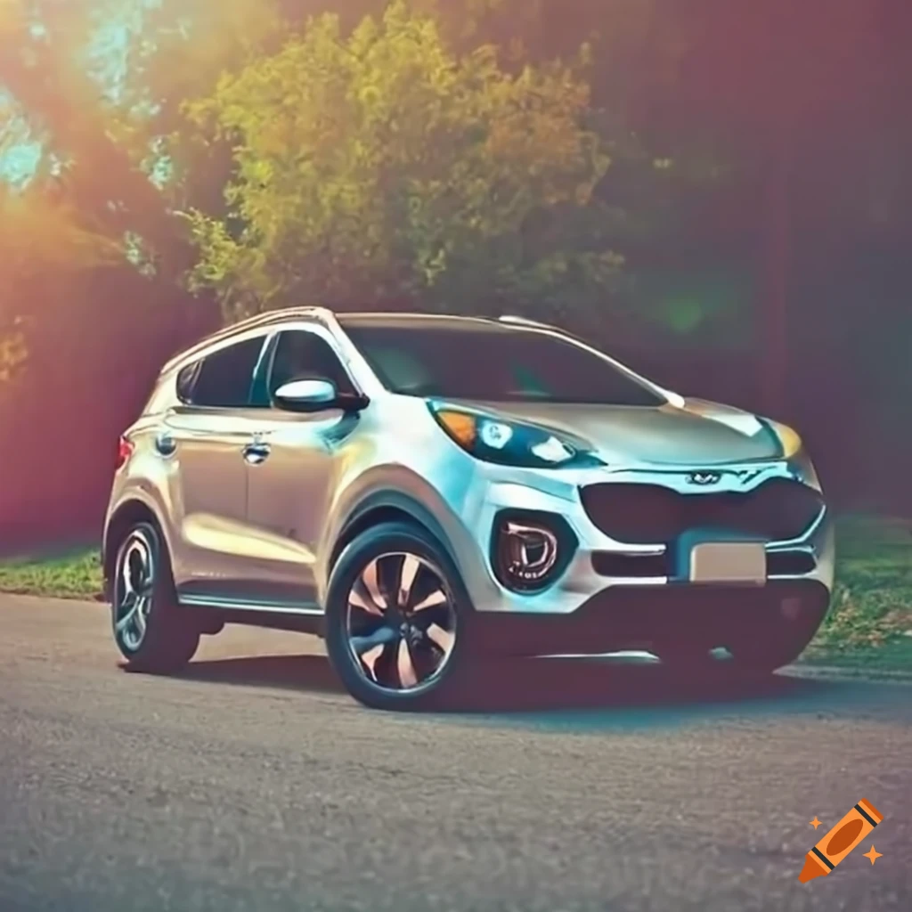 silver Kia Sportage parked on the road