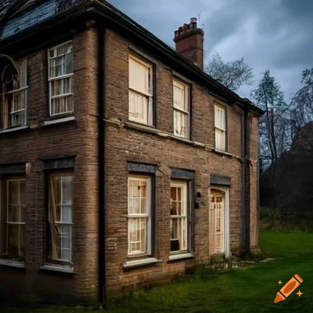 House with traditional english windows on Craiyon