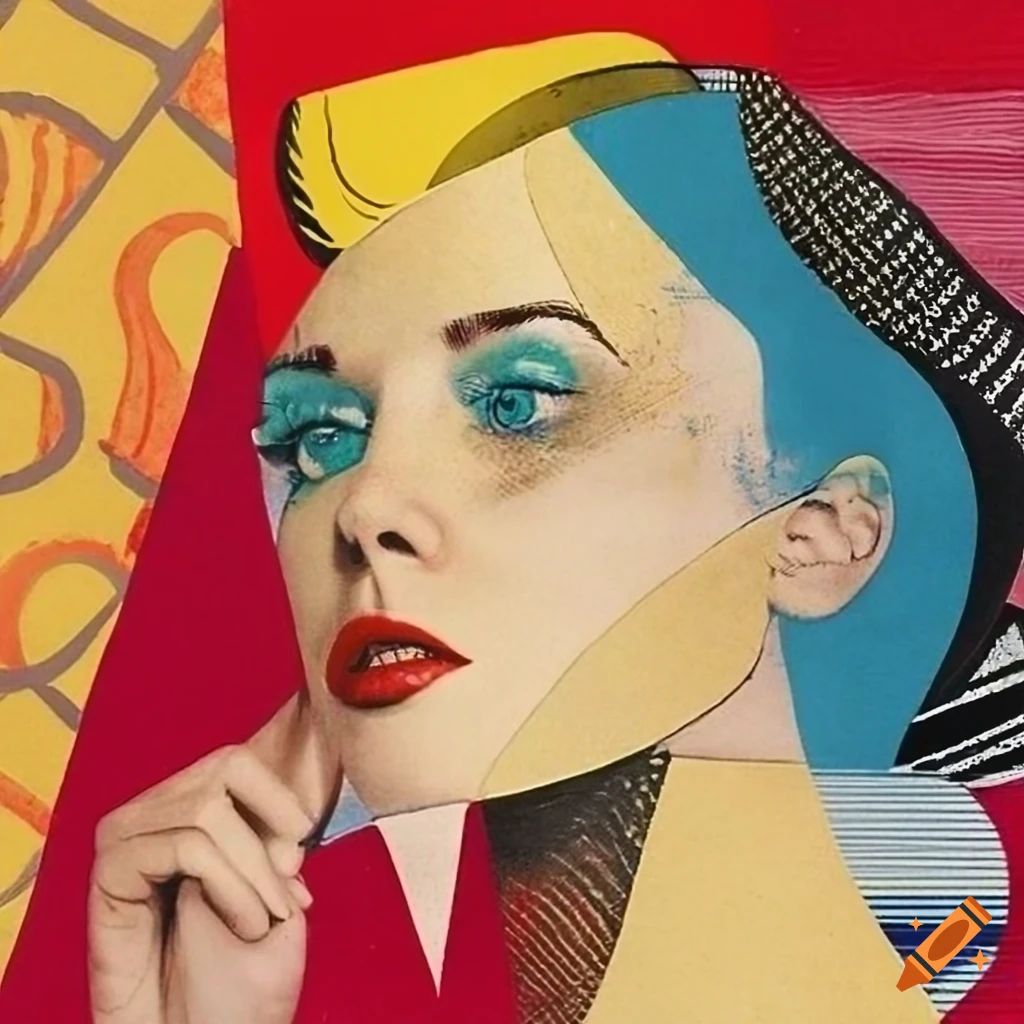 Collage artwork with photorealistic images of women