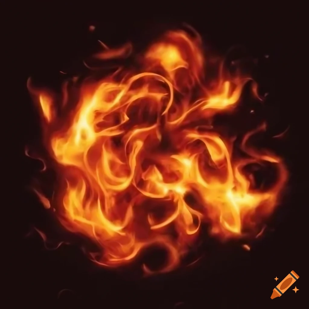 highly detailed 2D fire particle texture