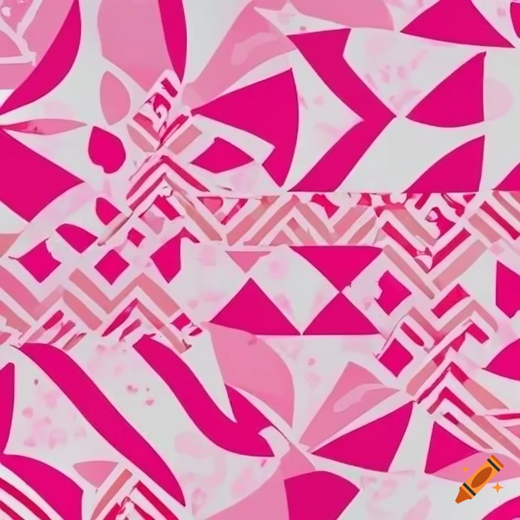 Pink and white cool pattern print on Craiyon