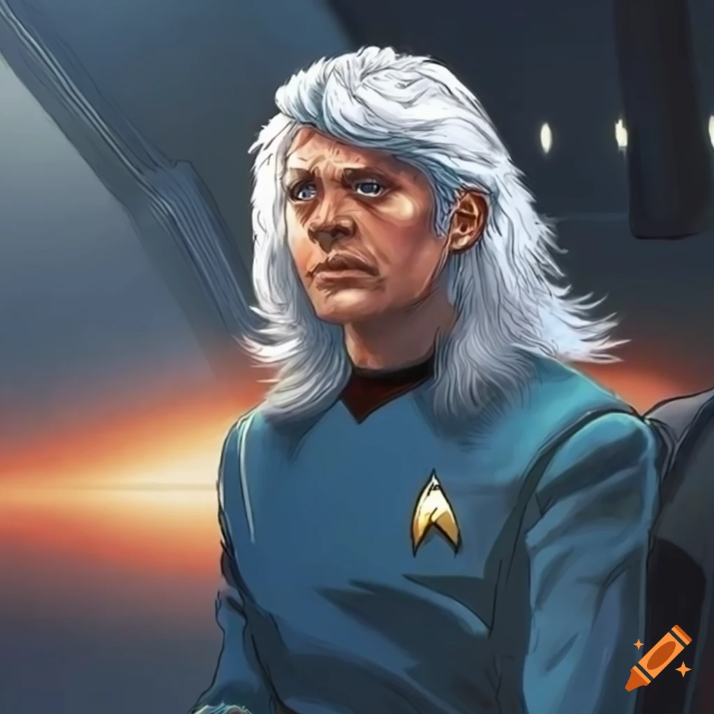 Theo von as captain in star trek inspired artwork on craiyon