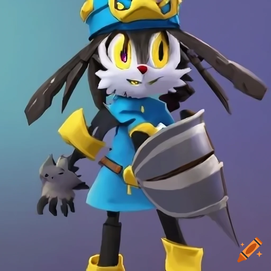 detailed portrait of Klonoa in plate armor