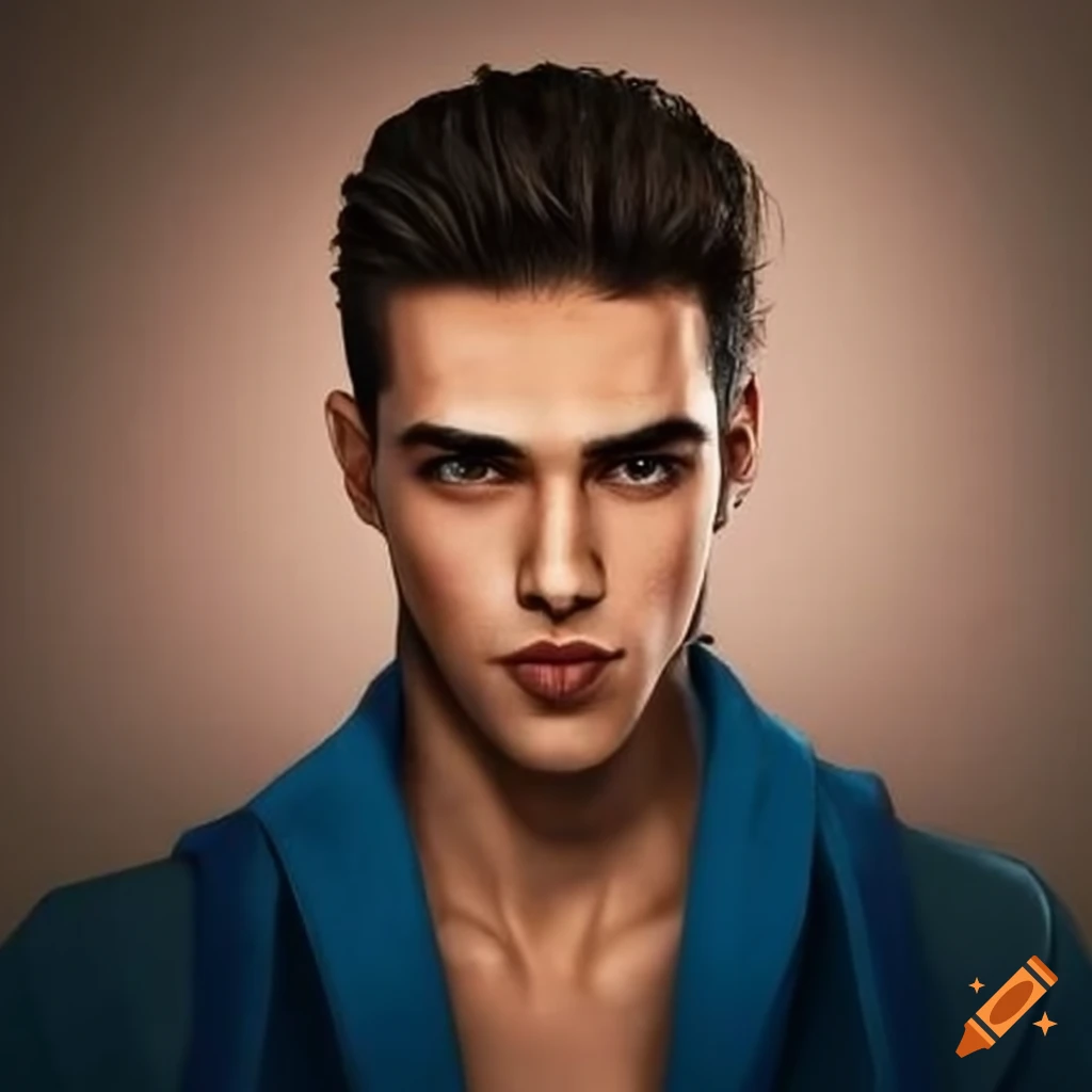 portrait of a young attractive Italian man