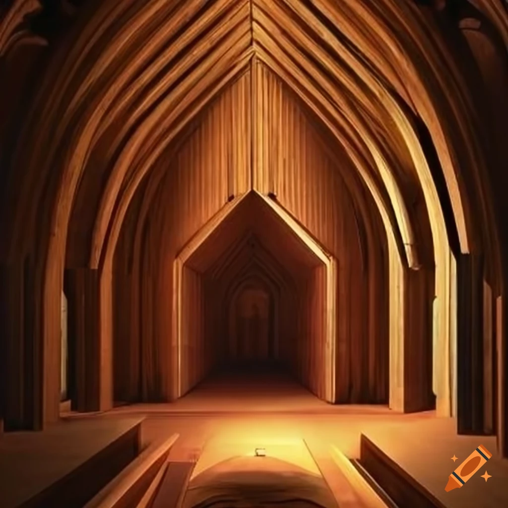 illusory architecture of a cathedral-like cabin