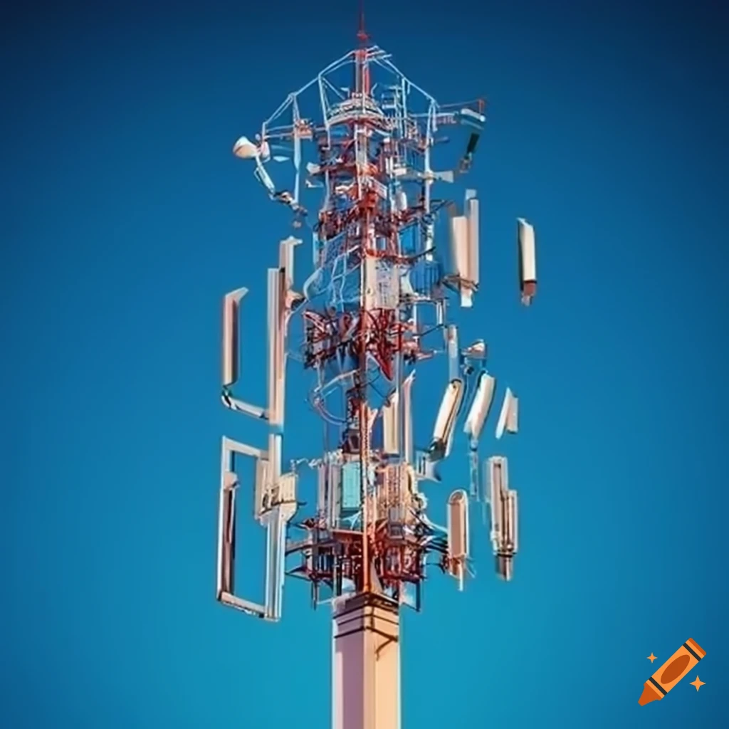 6g communication radio tower on Craiyon