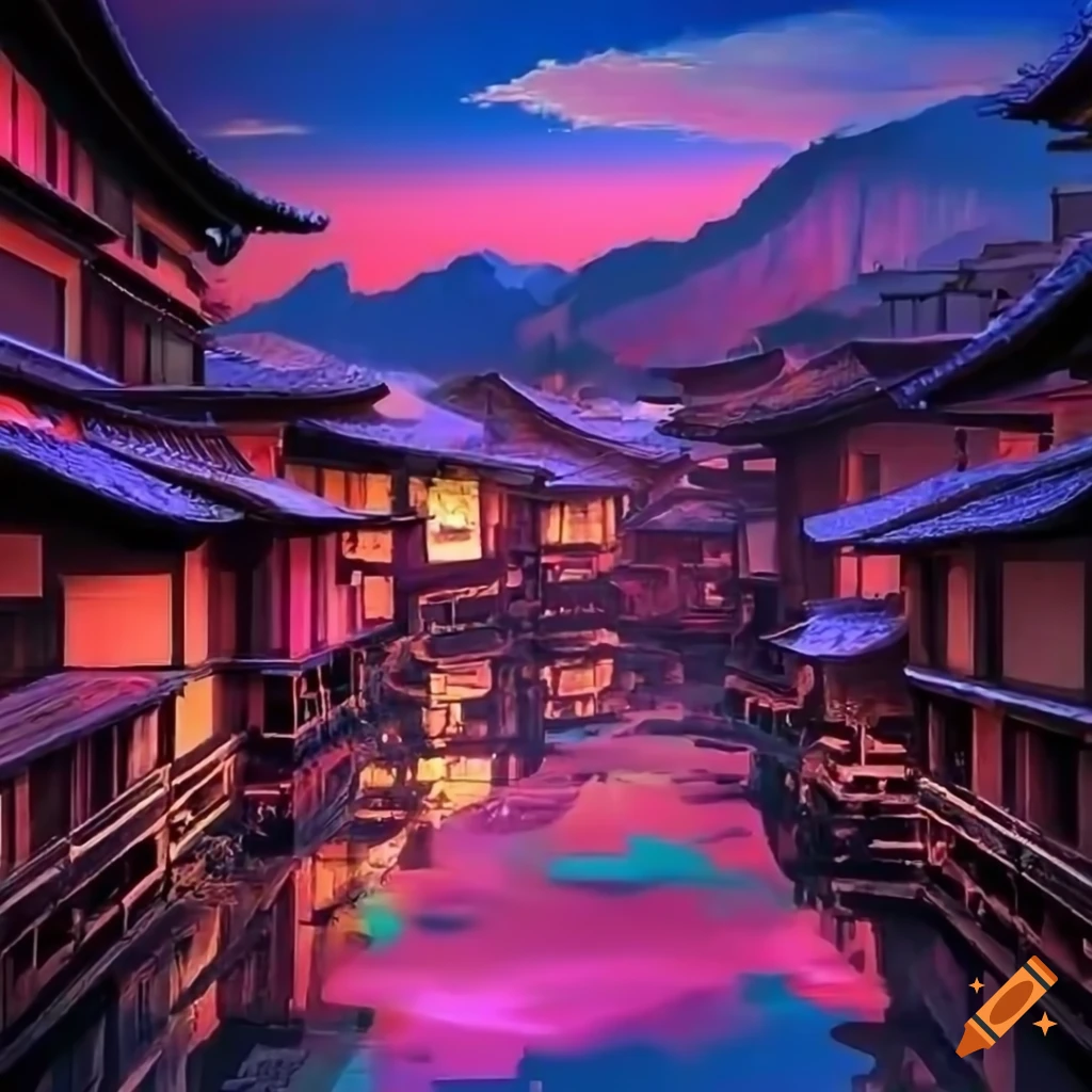 Wallpaper of japanese scenery on Craiyon