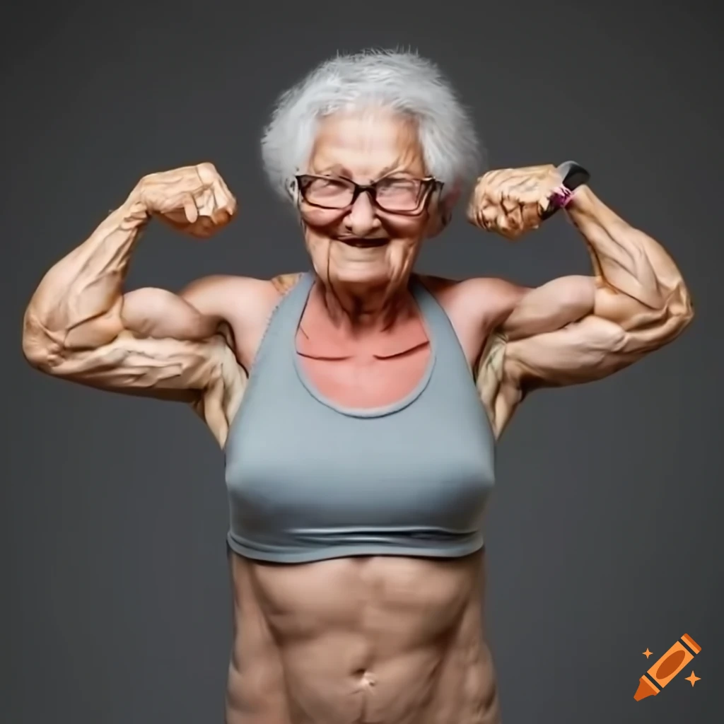Athletic 70 year old woman with a fit body on Craiyon