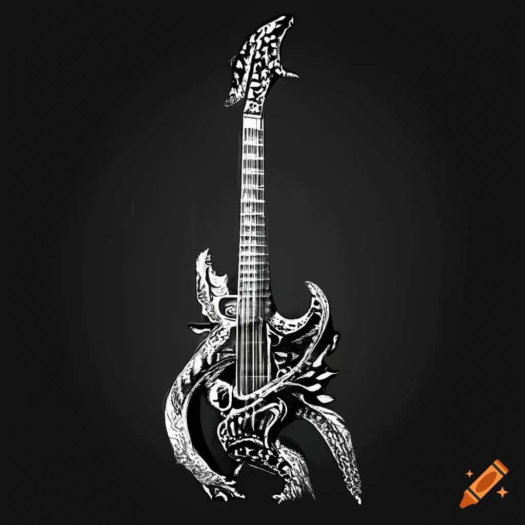 Second Life Marketplace - Black Guitar Tattoo - Omega Applier and Classic  Layers