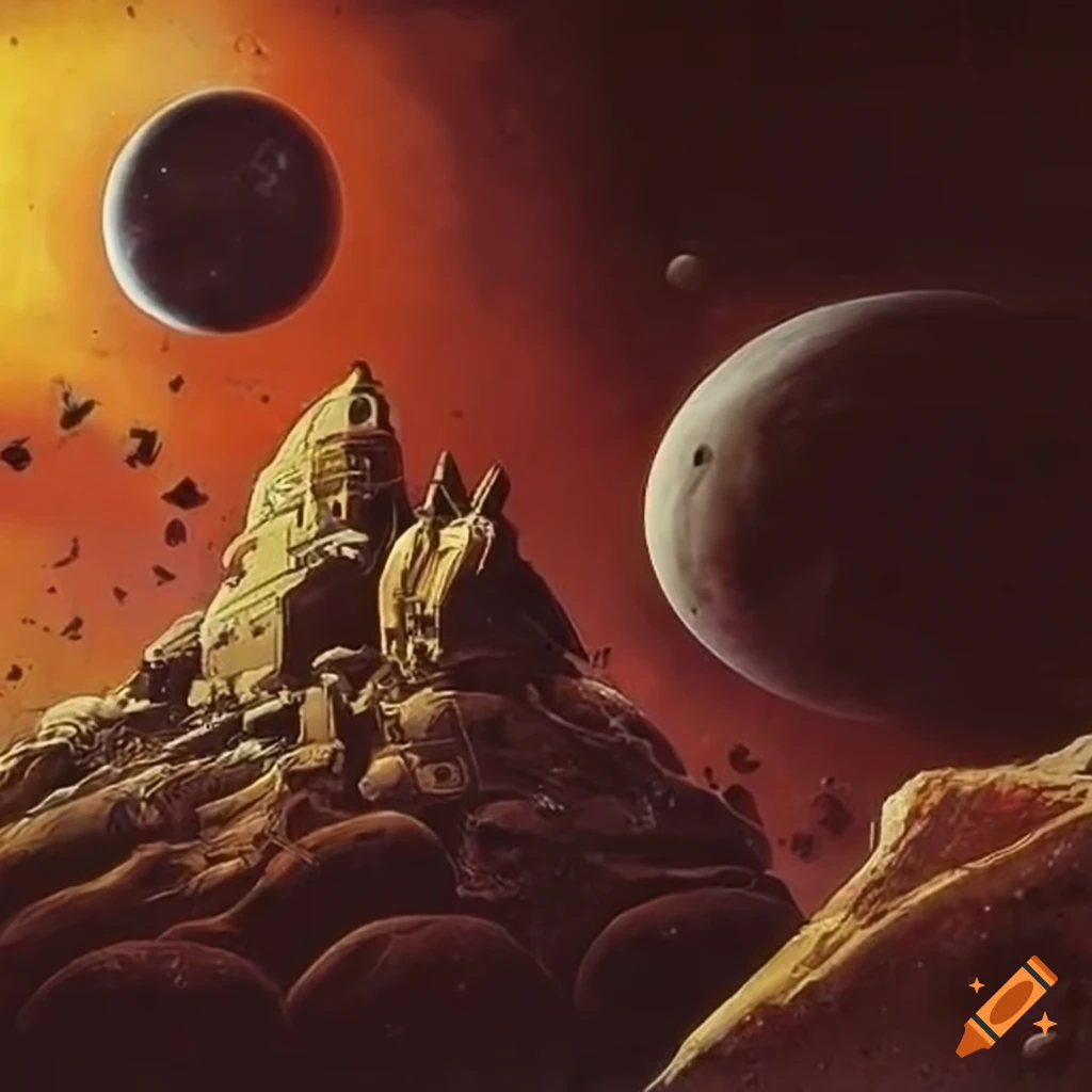 sci-fi war on Mars artwork