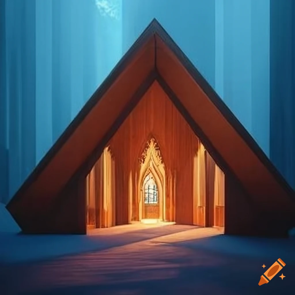 elusive cabin with cathedral-like architecture