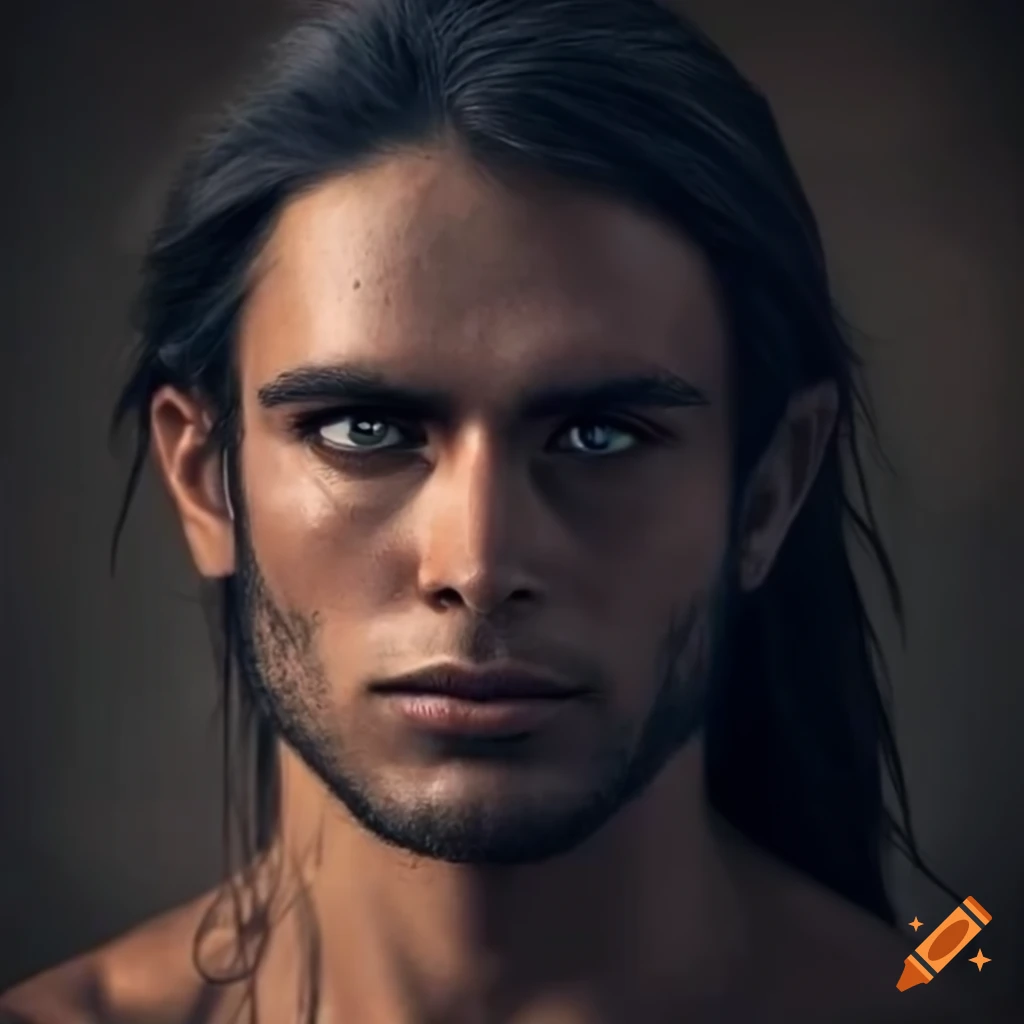 Portrait of a striking south american warrior on Craiyon