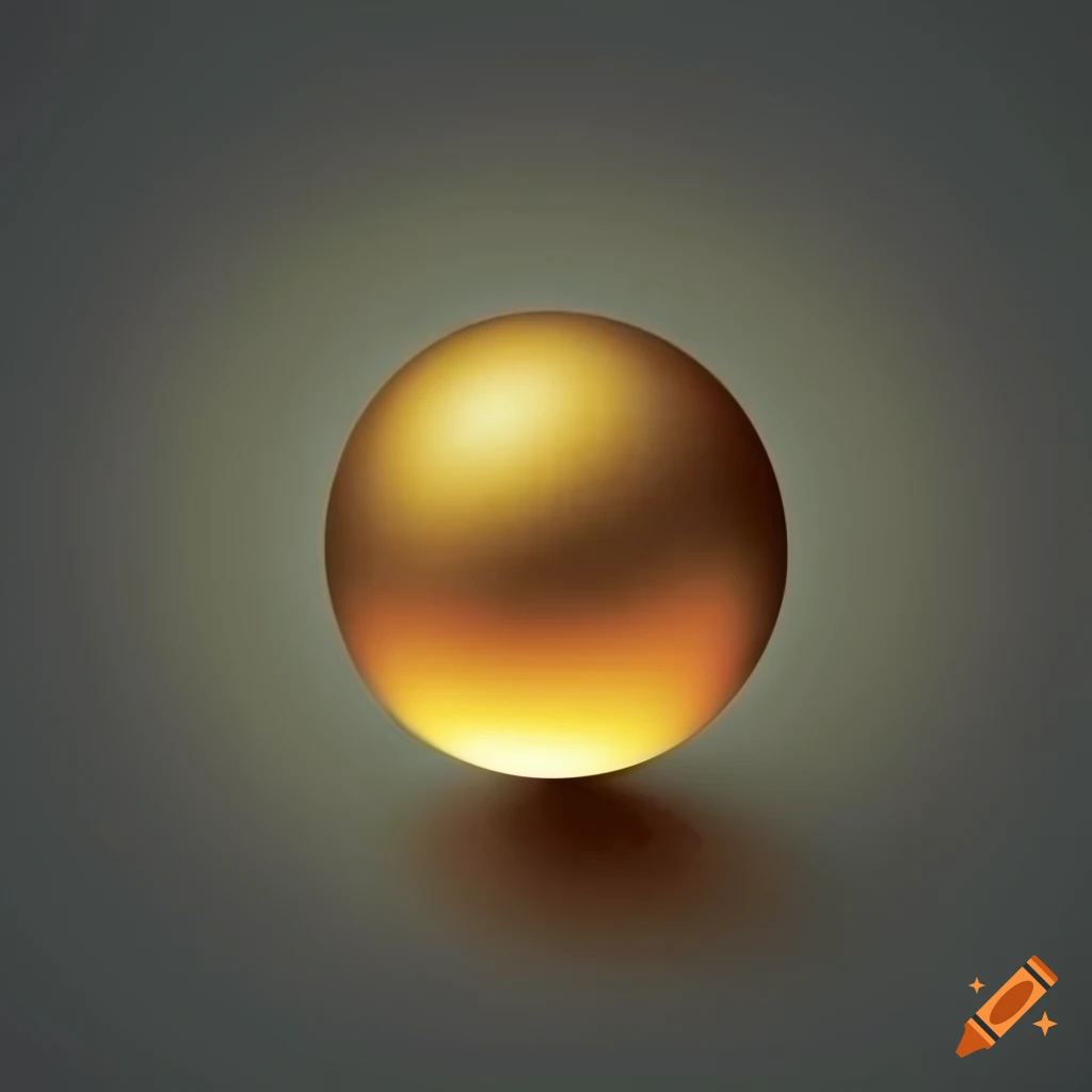 Golden ball on yellow background