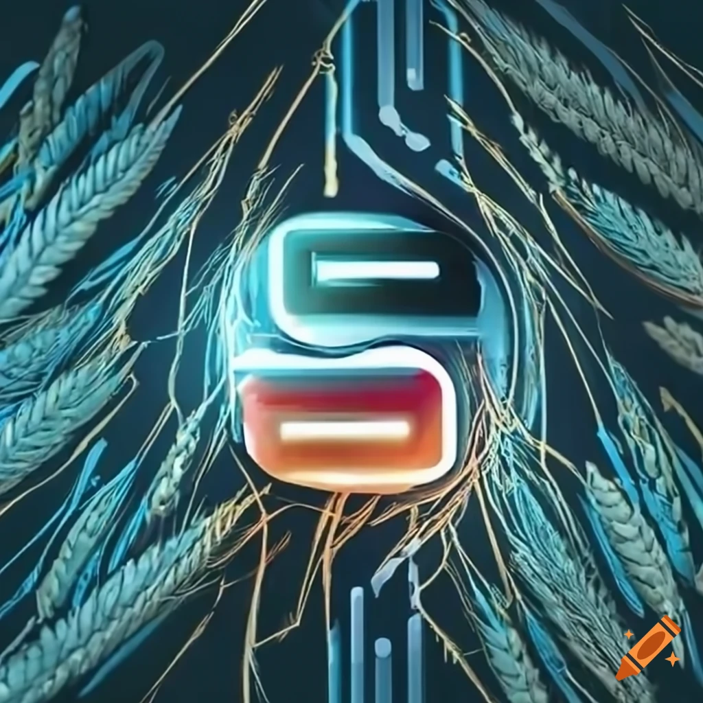 Python language logo with cyber theme and wheat font on Craiyon