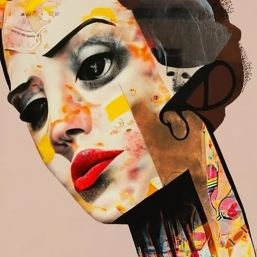collage artwork of women with photorealistic images and textures