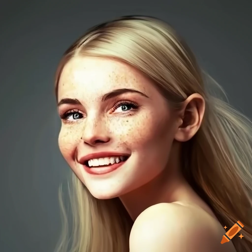 portrait-of-a-beautiful-young-woman-with-freckles-on-craiyon