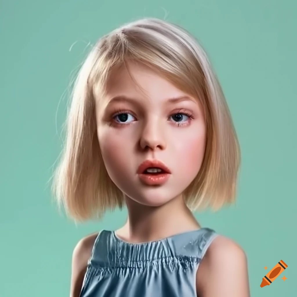 image of a young girl with short blond hair