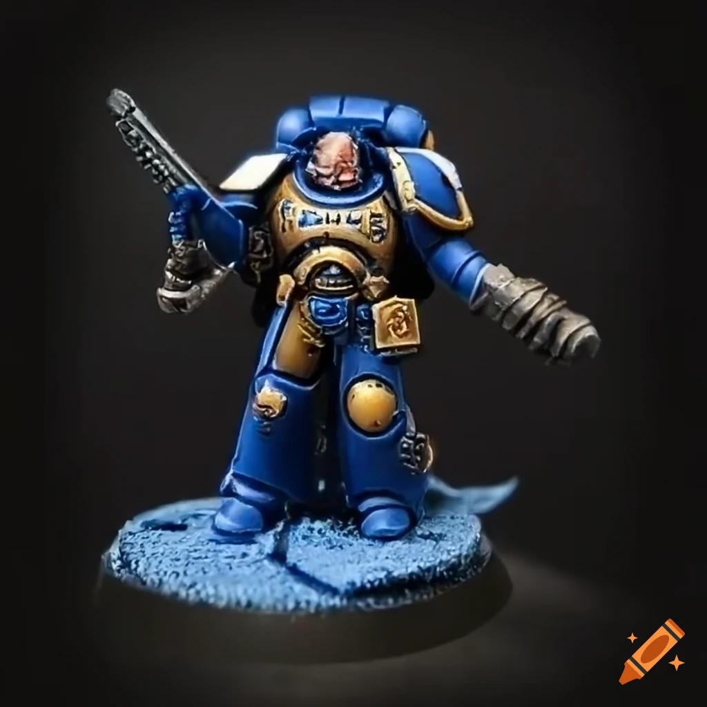Warhammer 40000 space marine models with herardry from mayo gaa