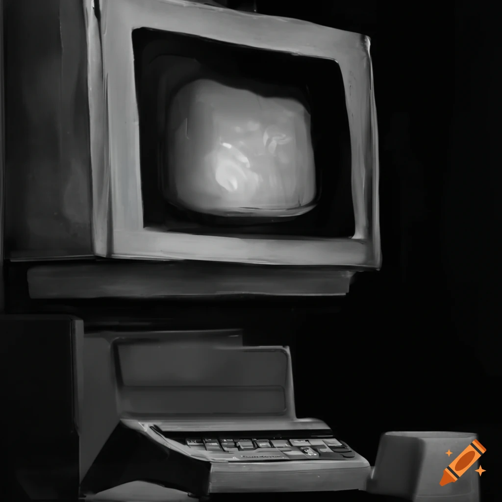 Computer terminal with code on the screen on Craiyon