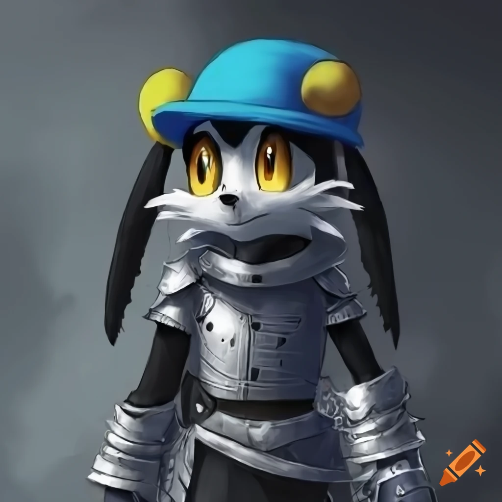 portrait of Klonoa in full plate armor