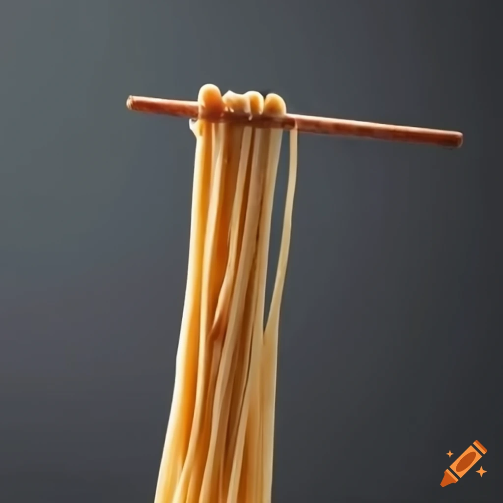 Stick with long noodles on it on Craiyon