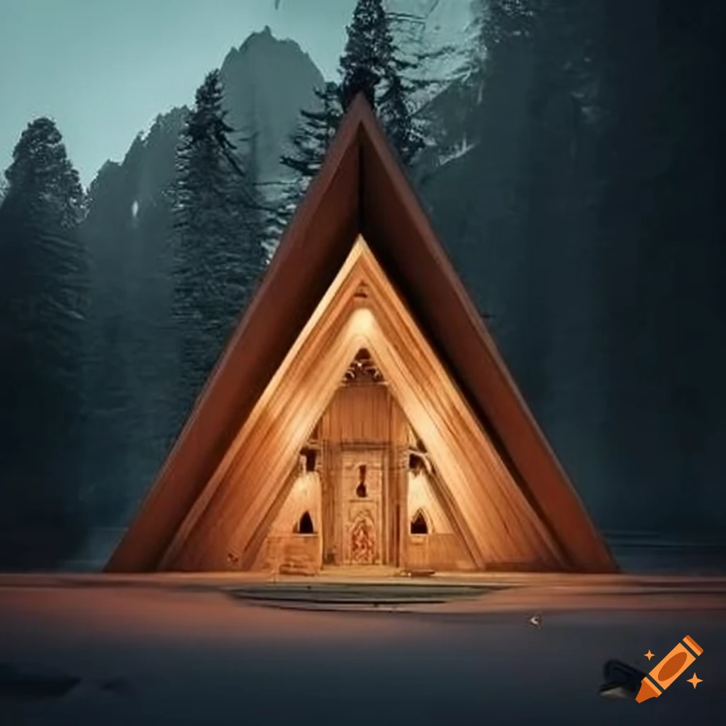 a welcoming cabin with cathedral-like architecture