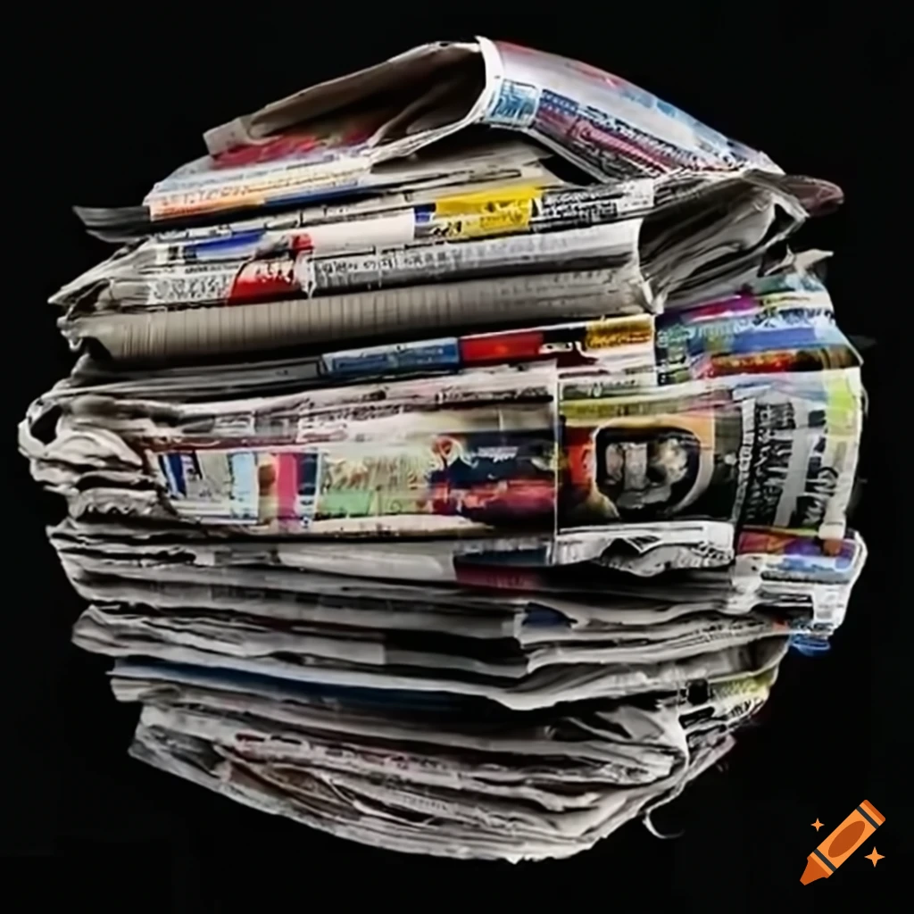 newspaper with fake news headlines