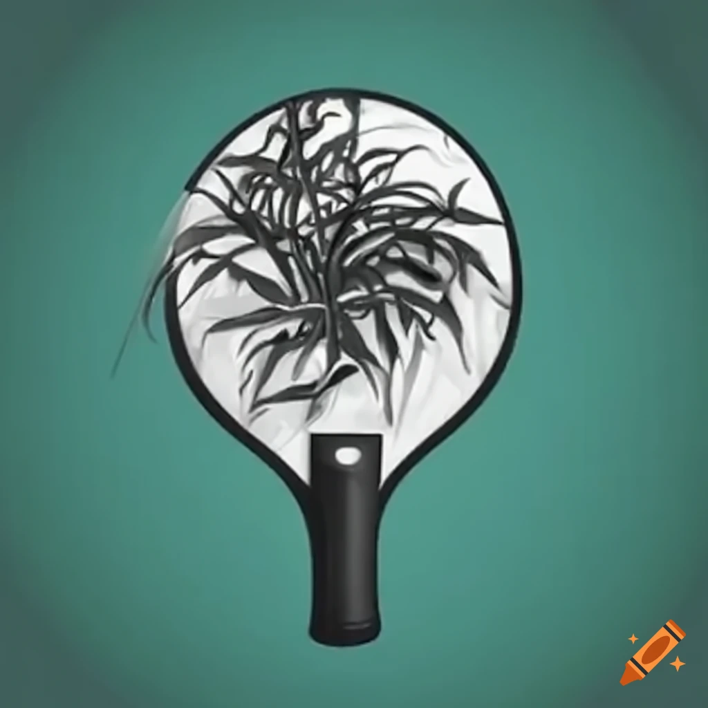 pickleball paddle hitting a plant