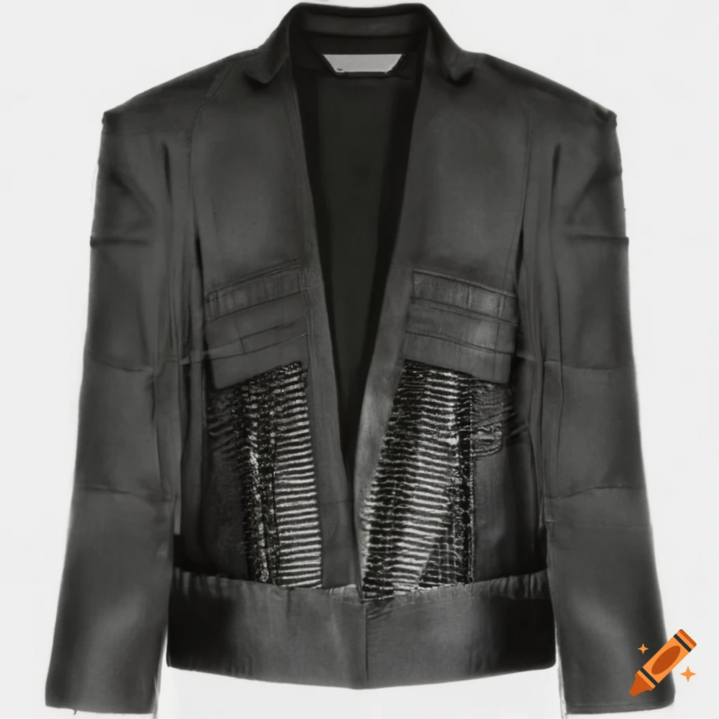 close-up of Martin Margiela bandage jacket