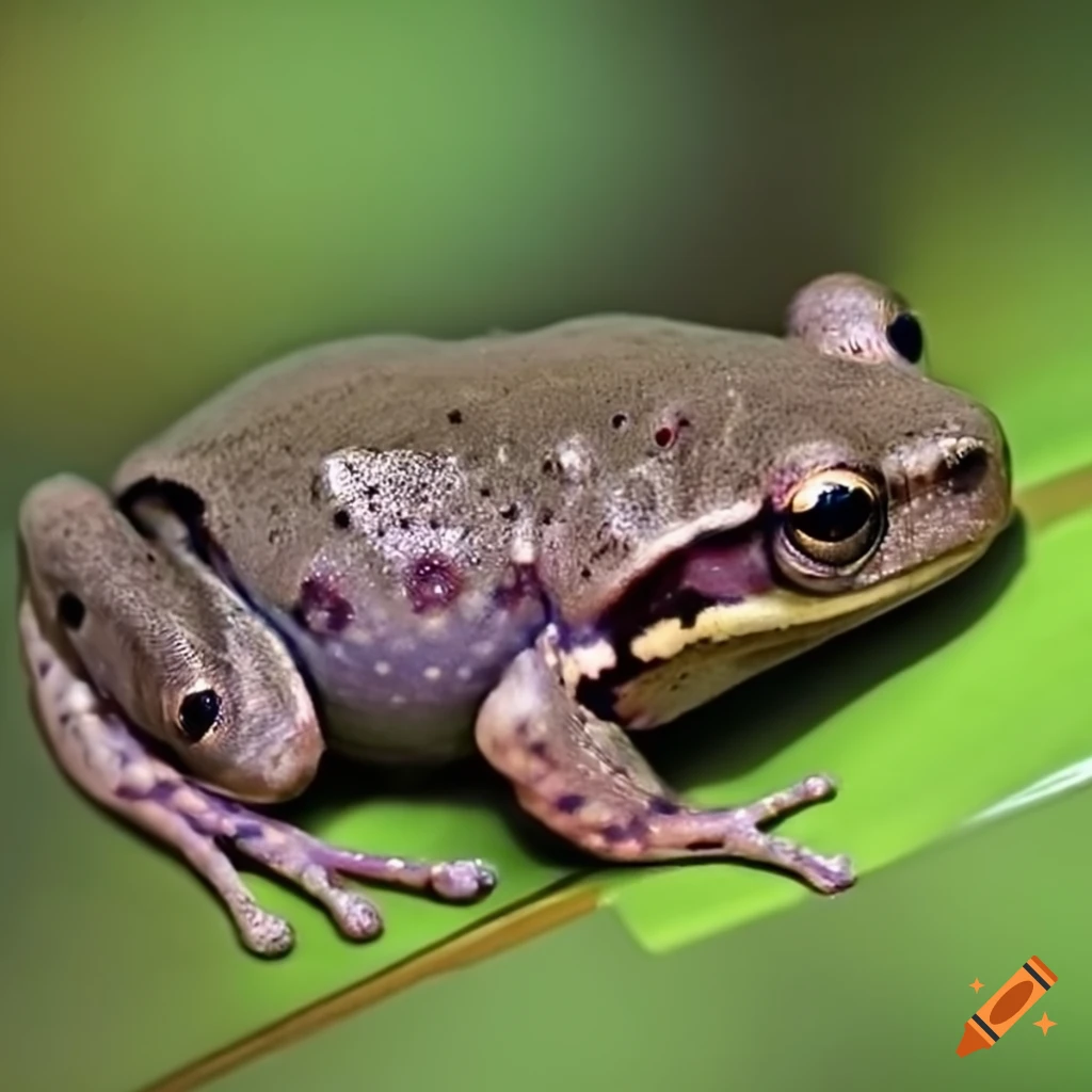 vibrant gray frog