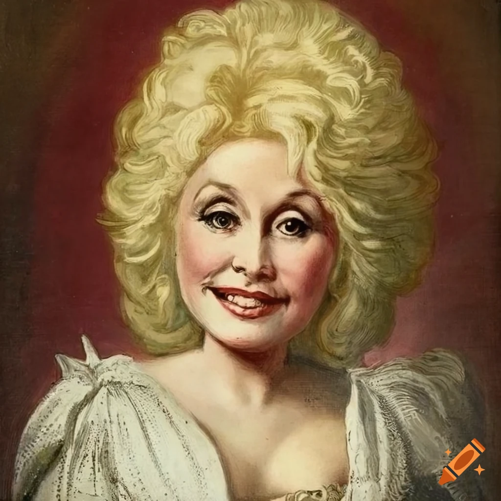 Biological Illustration Portrait Of Dolly Parton