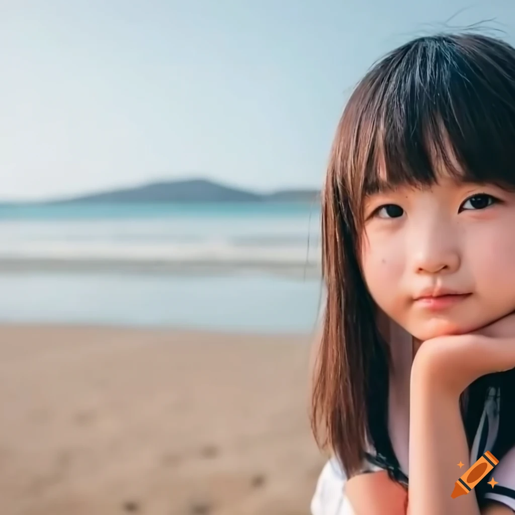 Portrait of a cute 10-year-old girl with blonde hair and stunning