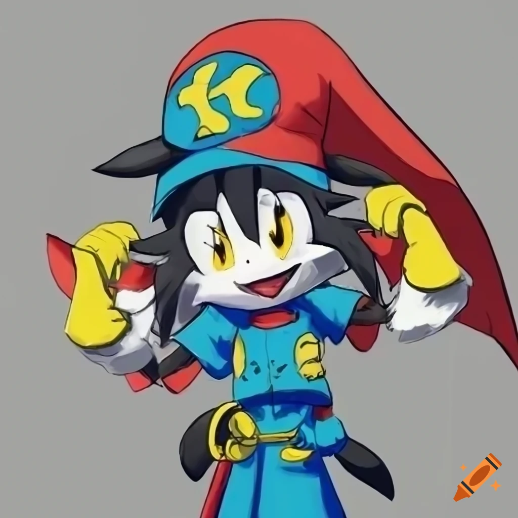 Klonoa in Link's Kokiri outfit standing confidently