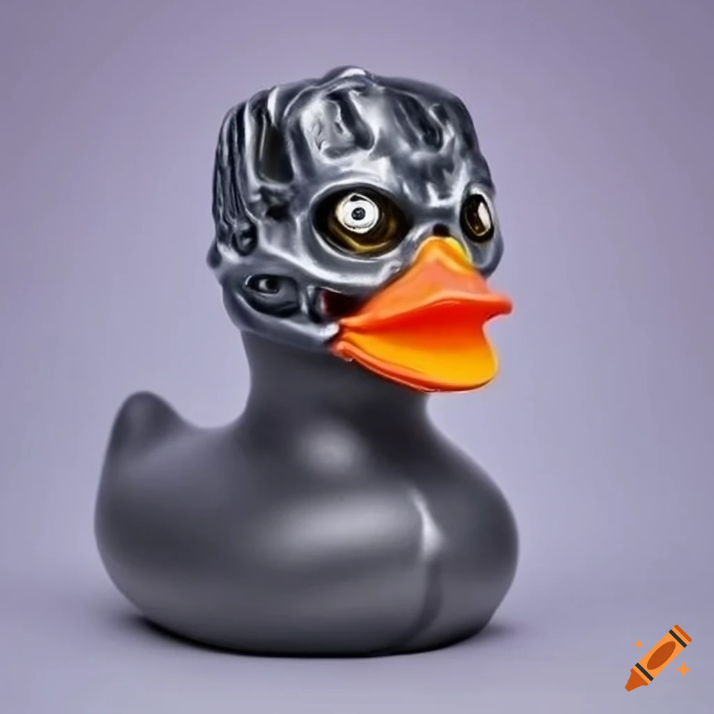 rubber duck styled as terminator