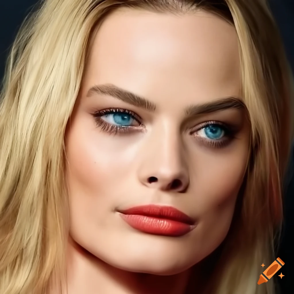 Portrait Of A Beautiful Woman With Blond Hair And Blue Eyes On Craiyon