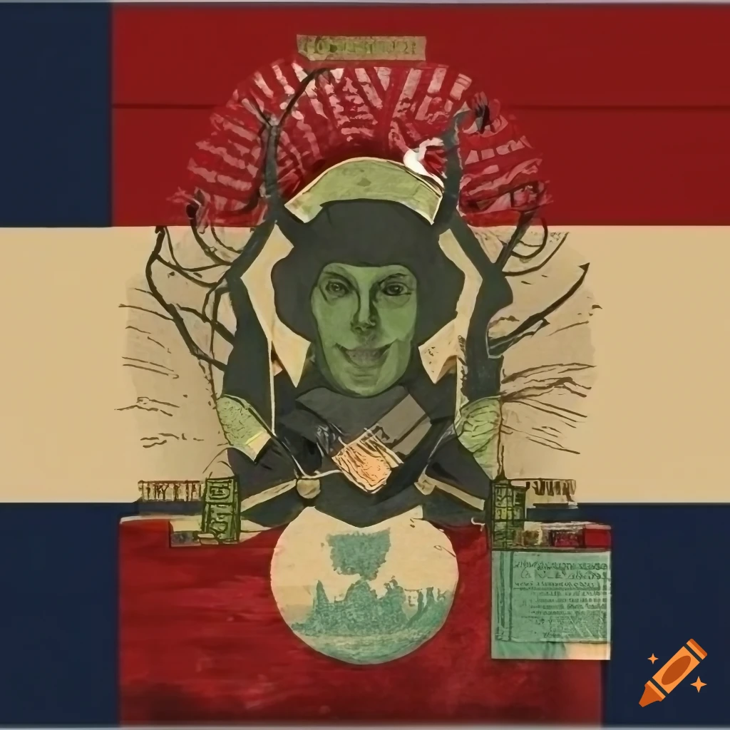 book cover featuring American Revolution heroes and flag