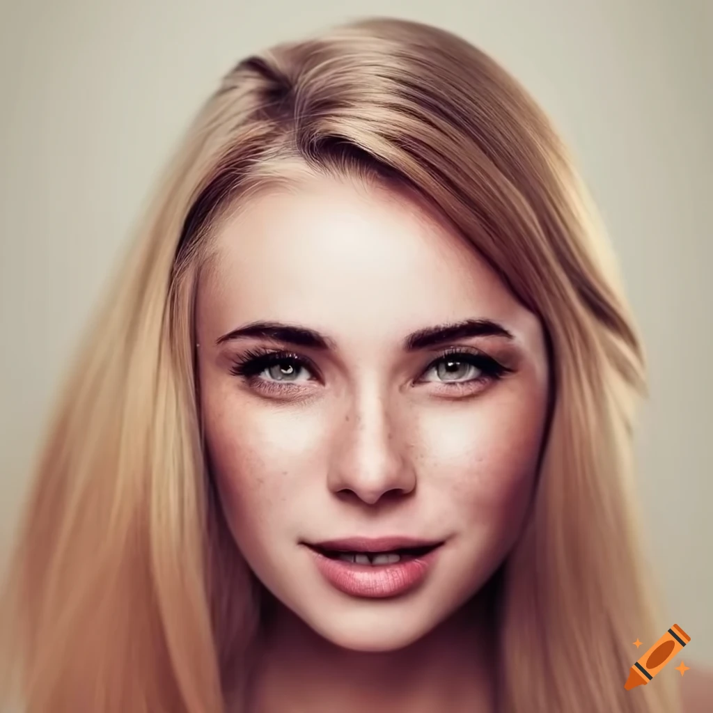 portrait of a smiling young woman with freckles