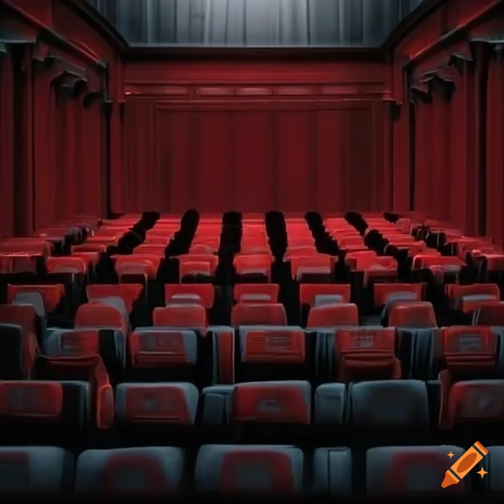 cartoon of an empty cinema auditorium