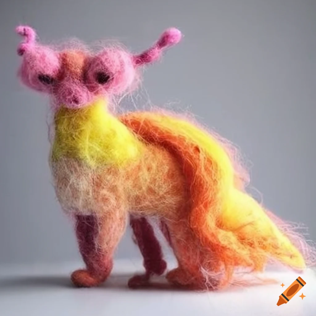 Cute felted wool creatures