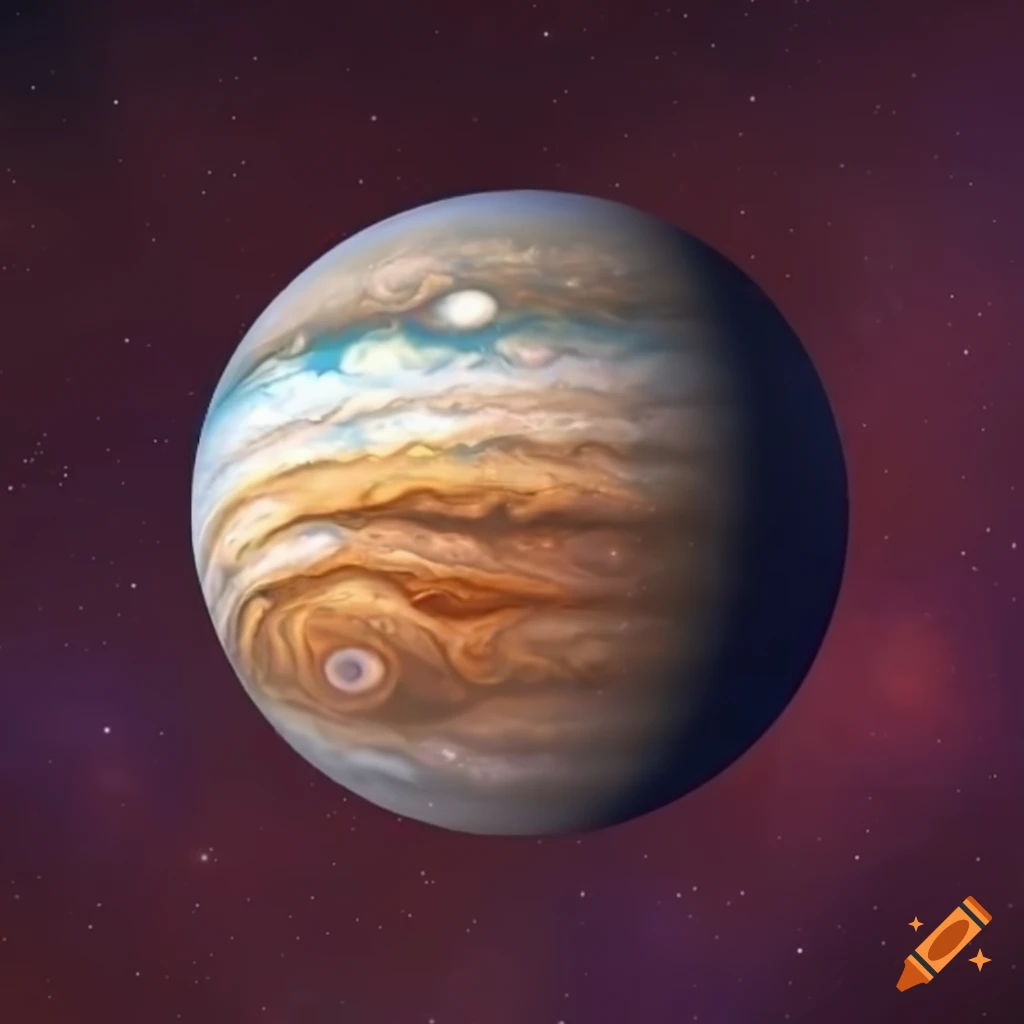 Visualization of spacetime lattice and jupiter on Craiyon