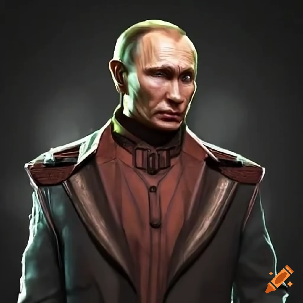 satirical depiction of Putin as a Mortal Kombat character