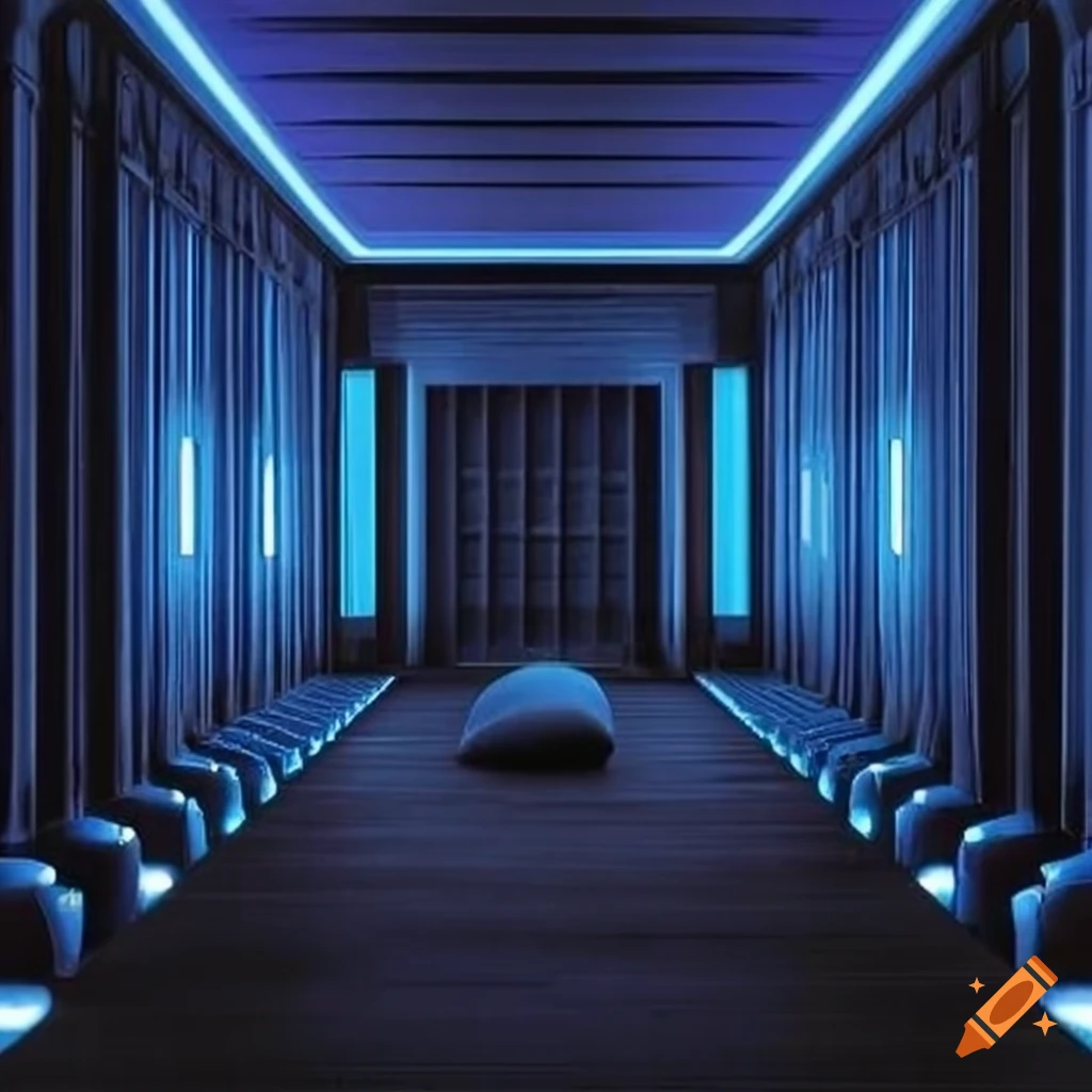Modern Electric Room With Black And Blue Color Scheme On Craiyon