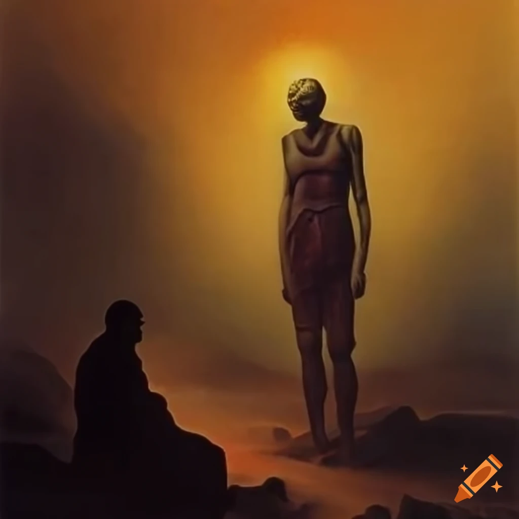 photograph of a man in the desert
