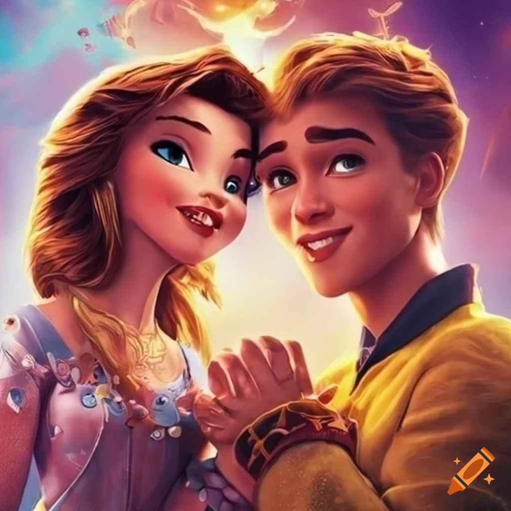 Disney movie poster featuring a couple