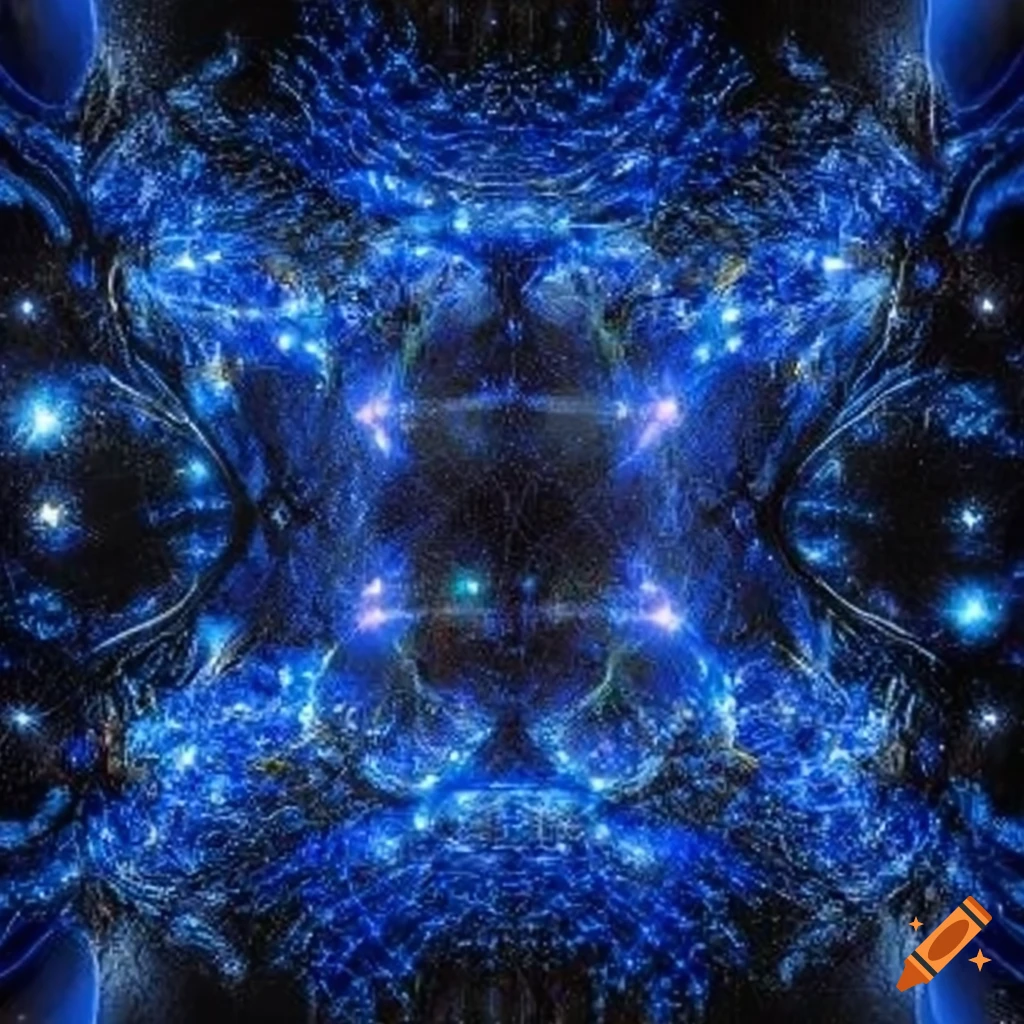 Bright blue cosmic quantum strings in midnight void