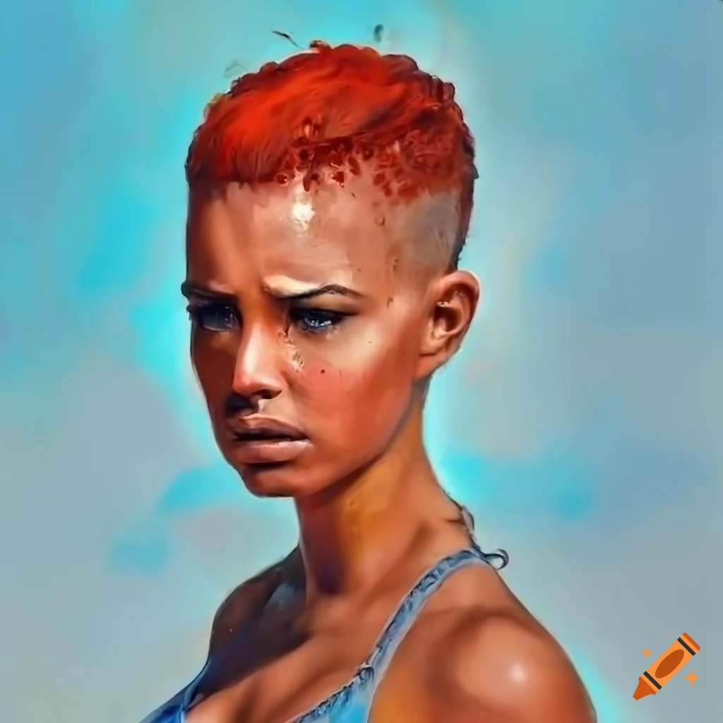 Portrait of a serious young woman in a bikini with a denim jacket on